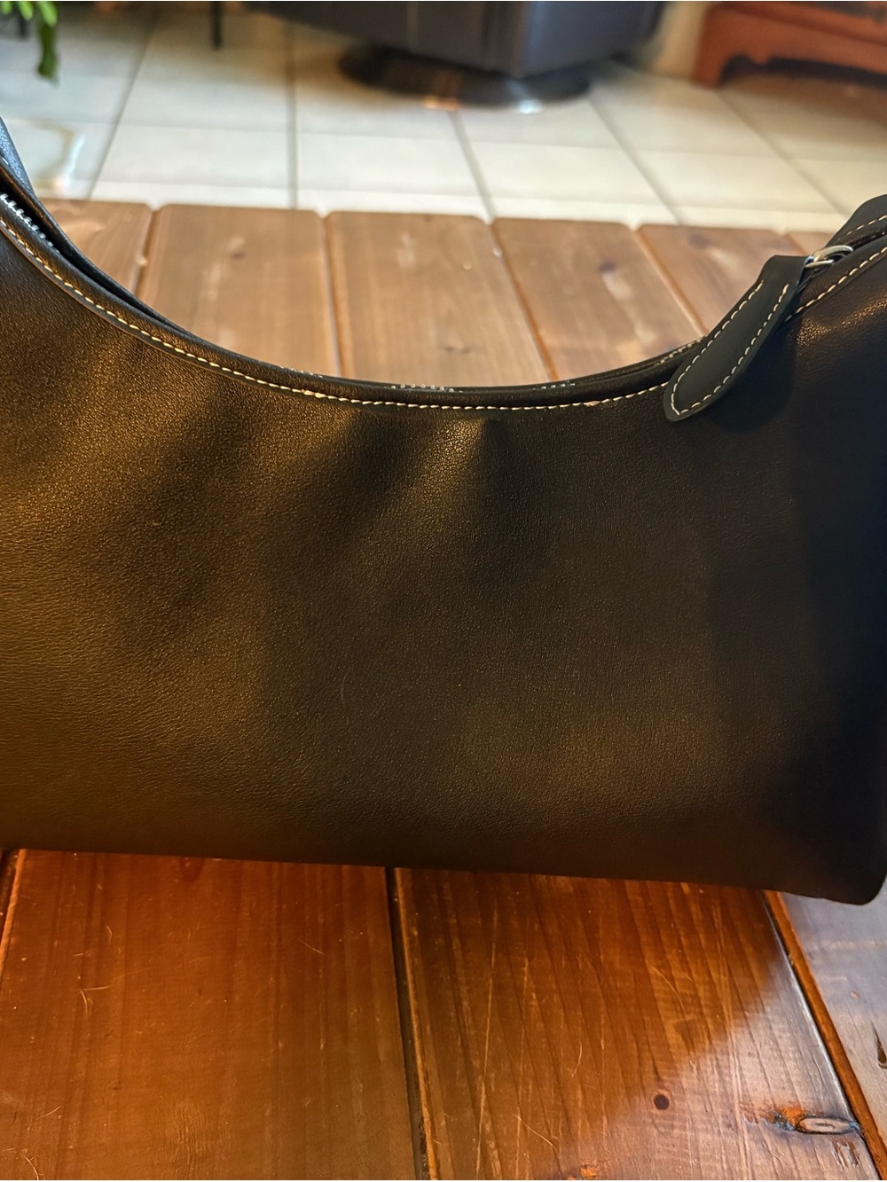 Coach Juliette Black Leather Shoulder Bag with Chain Detail - Picture 8 of 11